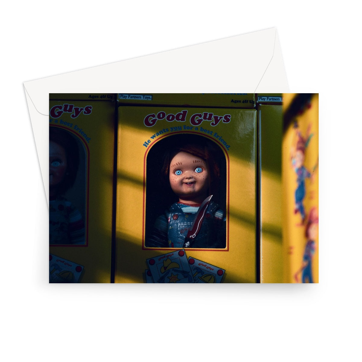 Miniverse - Chuck in a box - Greetings Card