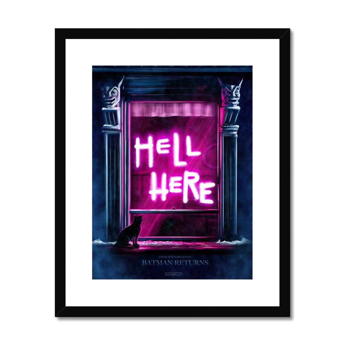 Hell Here Alternate Movie Poster Art Framed & Mounted Print