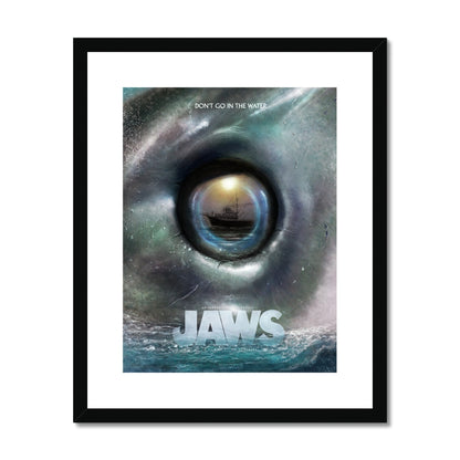 Jaws  Alternate Movie Poster Art Framed & Mounted Print