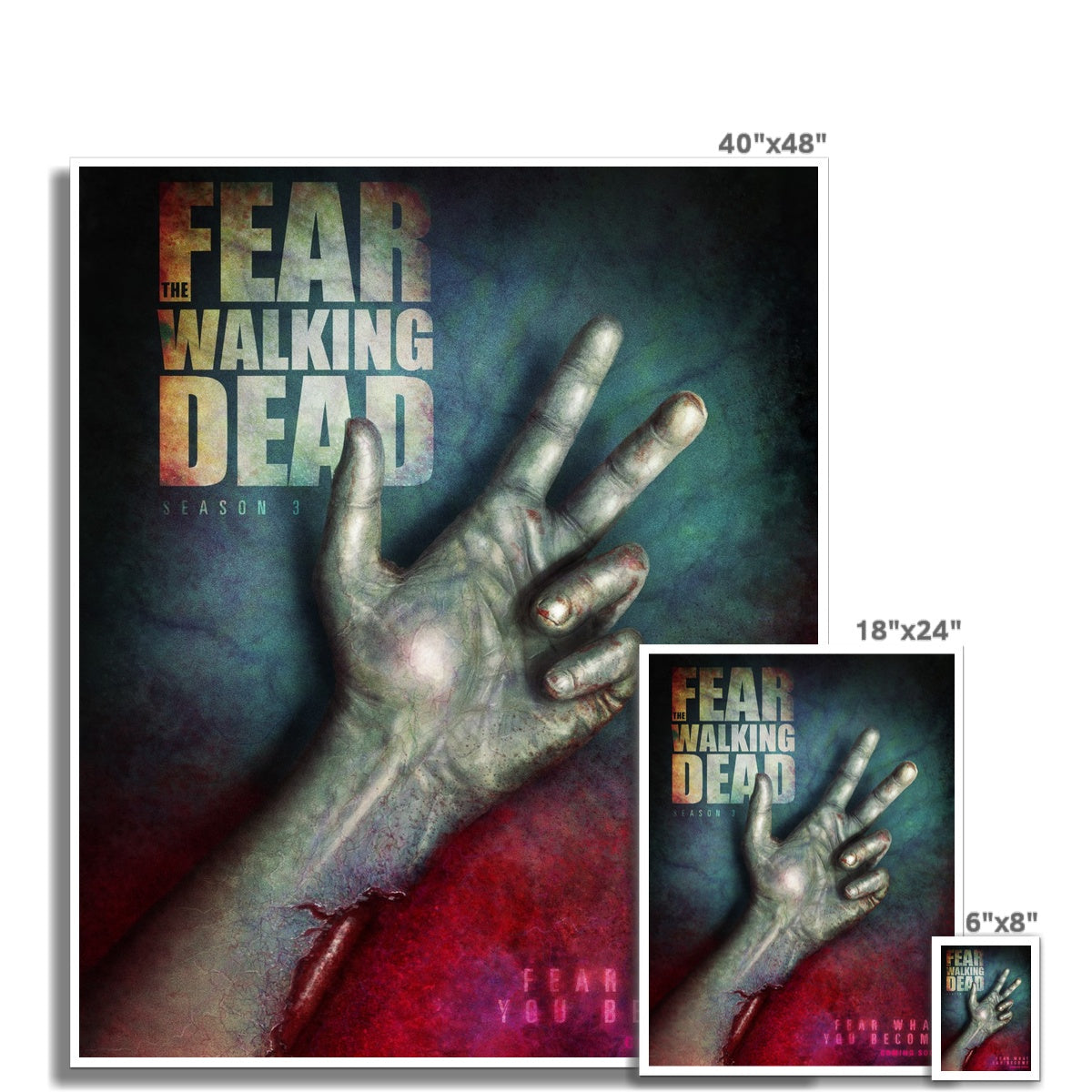 Fear the Walking Dead S3 Alternate Movie Poster Art Fine Art Print