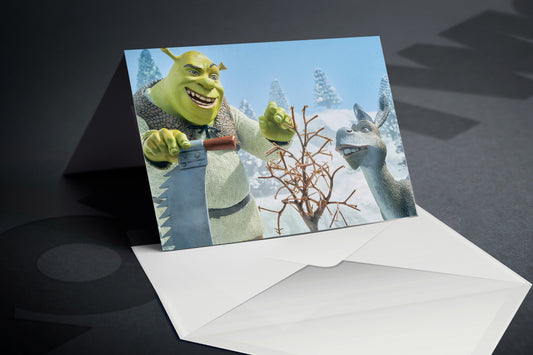 Miniverse - Ogre's New Christmas Tree - Greetings Card